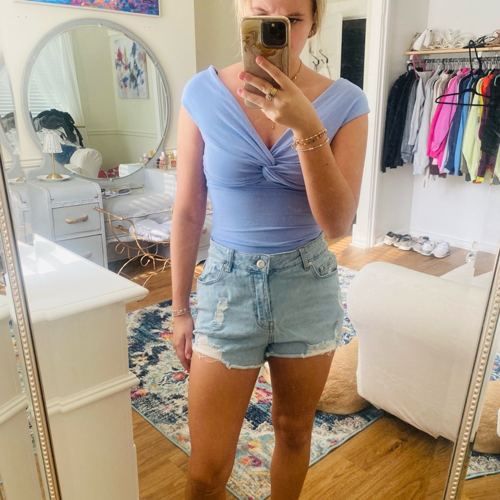 Stylish Light Blue Jean Shorts for Women